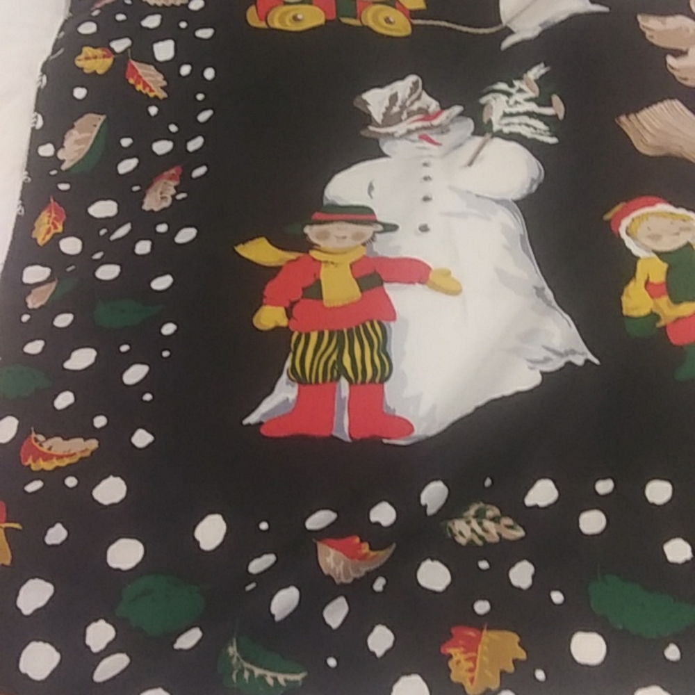 Snoman Themed 100% Silk Scarf/ Made in Italy - Picture 5 of 9